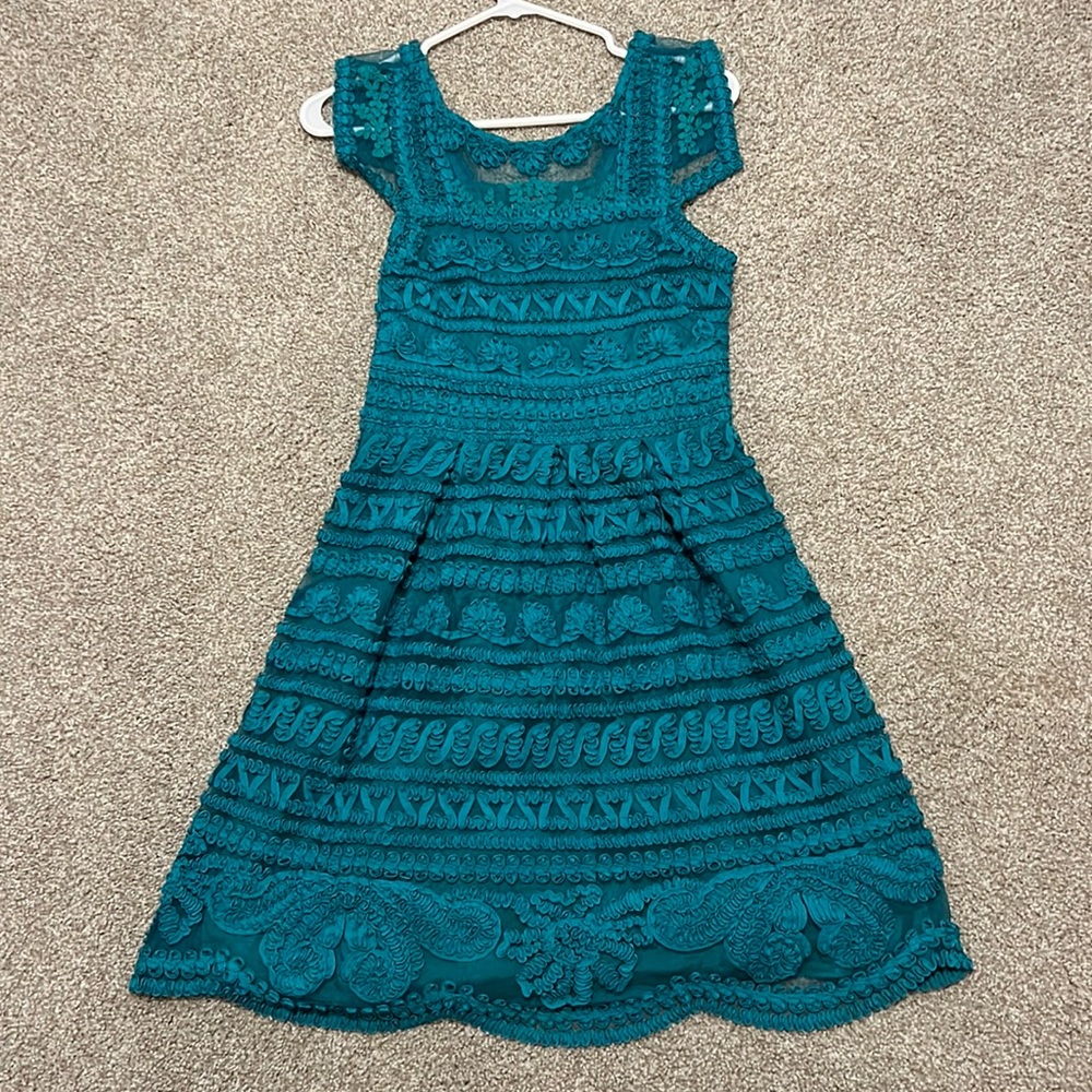 Never worn Yoana Baraschi teal dress size 4